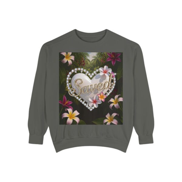 Sweatshirt Unisex with our Inspirational "Saved" 'Pure White Heart' Design! Faith Apparel Gospel Fashion Jumper, Pullover - Image 17