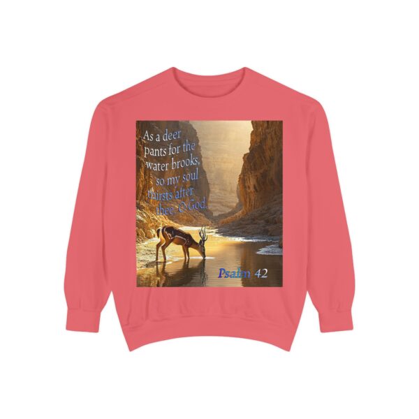 Sweatshirt Unisex with our inspirational Psalm 42 'As a Deer Pants' design! Faith Apparel Gospel Fashion Jumper, Pullover - Image 40