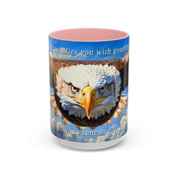 Our inspirational 'Soaring Eagle' and Psalm 103:5 'your youth is renewed like the eagles' design Ceramic Accent Coffee Mug Design is Perfect for Wedding Gifts, Inspirational Decor - Image 25
