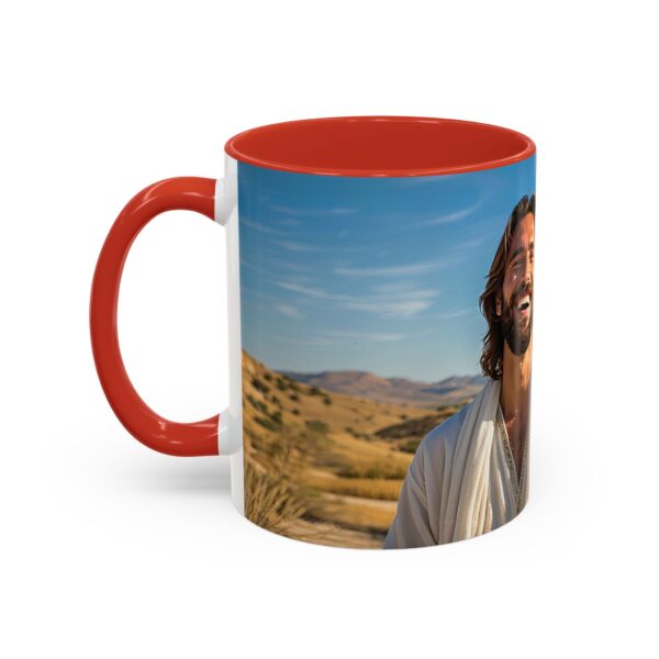 Our inspirational "Just Jesus" Ceramic Accent Coffee Mug Design is Perfect for Wedding Gifts, Inspirational Decor - Image 15
