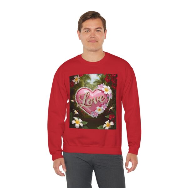 Crewneck Sweatshirt-with our Inspirational "Love" 'Solid Pink Heart' Design!! Vintage Inspired Faith Apparel, Gospel Fashion Unisex Heavy - Image 22