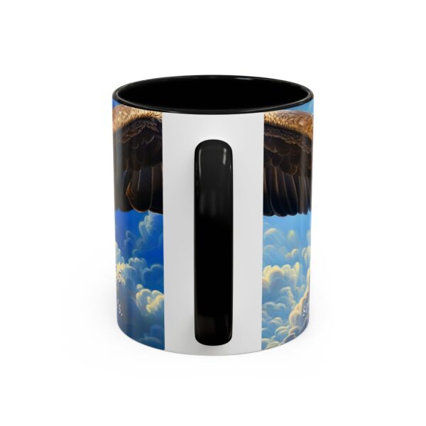 Our inspirational 'Soaring Eagle' and Psalm 103:5 'your youth is renewed like the eagles' design Ceramic Accent Coffee Mug Design is Perfect for Wedding Gifts, Inspirational Decor - Image 4