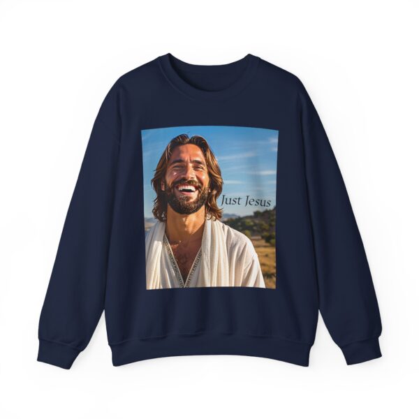 Crewneck Sweatshirt-with our inspirational "Just Jesus" Design!! Vintage Inspired Faith Apparel, Gospel Fashion Unisex Heavy - Image 17