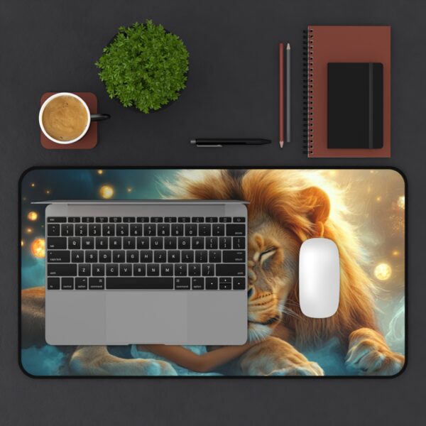 Inspirational Desk Mat 'Lucy and Lion' - Mouse Pad, Office Decor Desk Accessory, Gaming Pad, Computer Mat, Non-Slip - Image 5