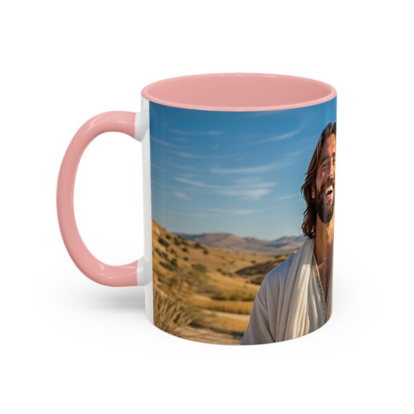 Our inspirational "Just Jesus" Ceramic Accent Coffee Mug Design is Perfect for Wedding Gifts, Inspirational Decor - Image 11