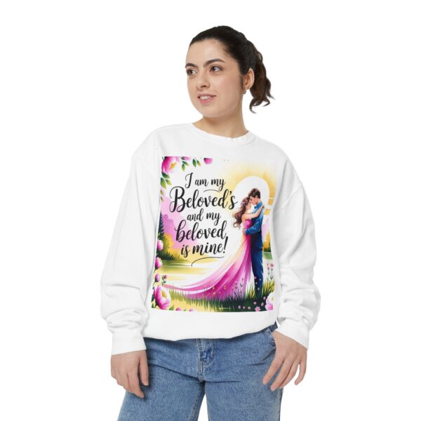 Sweatshirt Unisex with our inspirational "I am my Beloved's" from Song of Solomon design! Faith Apparel Gospel Fashion Jumper, Pullover - Image 10