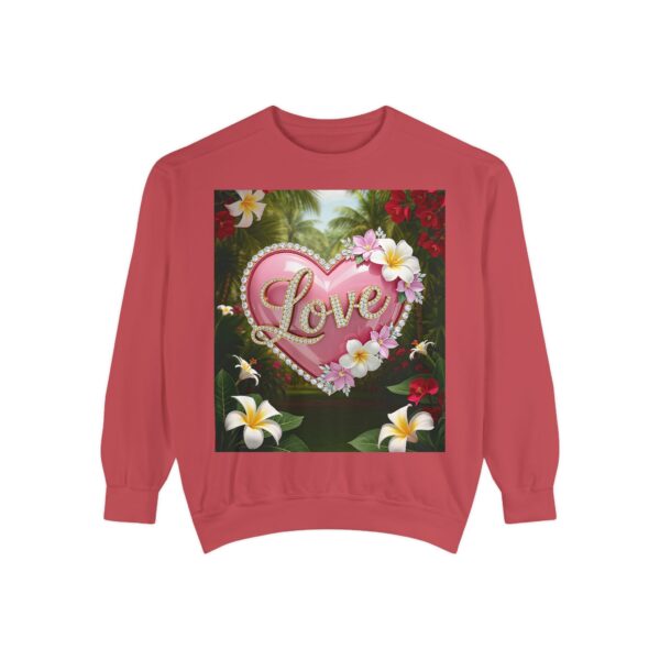 Sweatshirt Unisex with our Inspirational "Love" 'Solid Pink Heart' Design! Faith Apparel Gospel Fashion Jumper, Pullover - Image 8