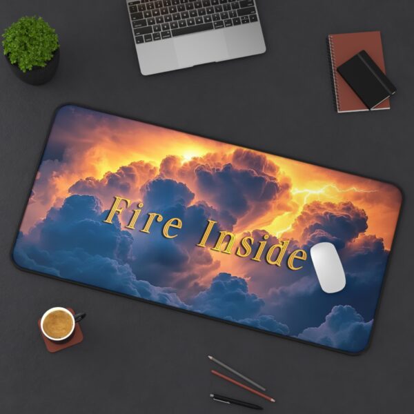 Inspirational Desk Mat 'Storm Light' "Fire Inside" - Mouse Pad Office Decor Desk Accessory Gaming Pad Computer Mat Non-Slip Beauty of Nature - Image 9
