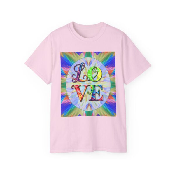 Our inspirational "Love" 'kaleidoscope' Design!! on a Christian Unisex Cotton T-Shirt, Faith Spiritual Apparel, Love Gift - Image 27