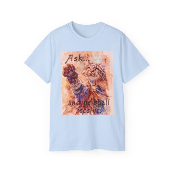 Our "Ask ...and ye shall receive" Matt 7:7 featuring a Maine Coon Cat asking for a treat! Vintage Christian Faith Apparel Unisex Cotton T-Shirt, Thoughtful Quote, Philippians 4:8 - Image 38