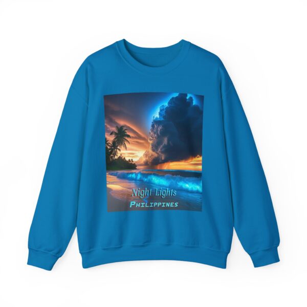 Crewneck Sweatshirt with our "Night Lights-Philippines" design! Tropical Beach Beauty of Creation Inspirational Sweatshirt Unisex - Image 23