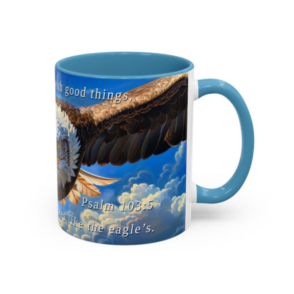Our inspirational 'Soaring Eagle' and Psalm 103:5 'your youth is renewed like the eagles' design Ceramic Accent Coffee Mug Design is Perfect for Wedding Gifts, Inspirational Decor - Image 34