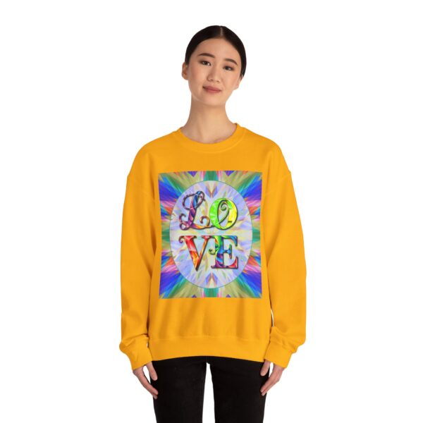 Crewneck Sweatshirt-with our inspirational "Love" 'kaleidoscope' Design!! Vintage Inspired Faith Apparel, Gospel Fashion Unisex Heavy - Image 14