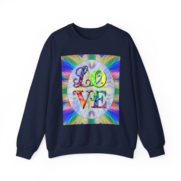 Crewneck Sweatshirt-with our inspirational "Love" 'kaleidoscope' Design!! Vintage Inspired Faith Apparel, Gospel Fashion Unisex Heavy - Image 17