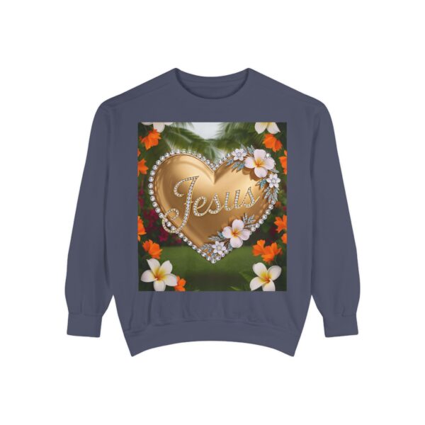 Sweatshirt Unisex with our Inspirational "Jesus" 'Diamond Ring-Solid Gold Heart' Design! Faith Apparel Gospel Fashion - Image 36