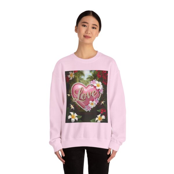 Crewneck Sweatshirt-with our Inspirational "Love" 'Solid Pink Heart' Design!! Vintage Inspired Faith Apparel, Gospel Fashion Unisex Heavy - Image 20