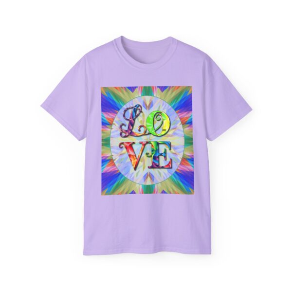 Our inspirational "Love" 'kaleidoscope' Design!! on a Christian Unisex Cotton T-Shirt, Faith Spiritual Apparel, Love Gift - Image 25