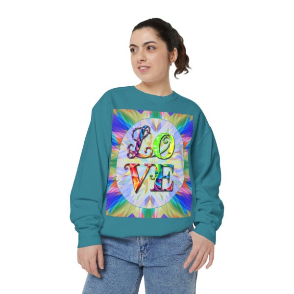 Sweatshirt Unisex with our inspirational  "Love" 'kaleidoscope' Design!! Faith Apparel Gospel Fashion Jumper, Pullover - Image 26