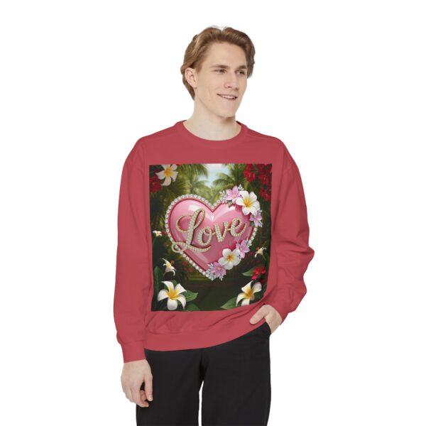 Sweatshirt Unisex with our Inspirational "Love" 'Solid Pink Heart' Design! Faith Apparel Gospel Fashion Jumper, Pullover - Image 9