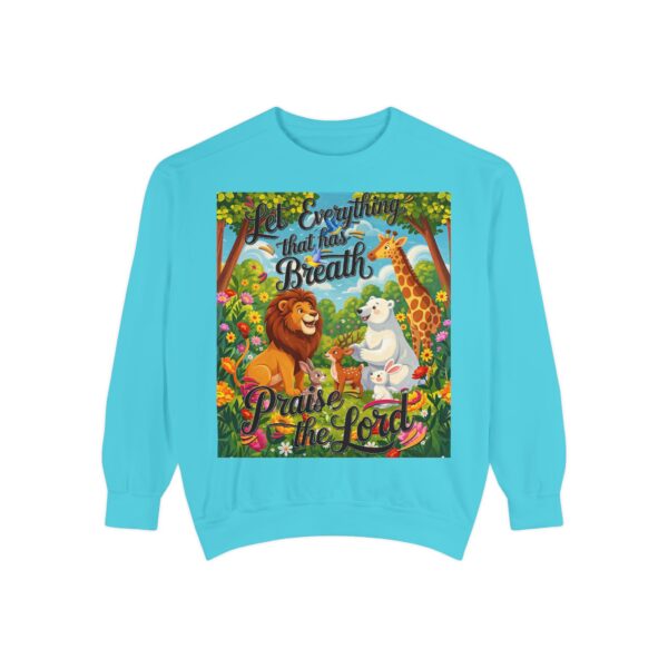 Sweatshirt Unisex with our inspirational "Let Everything that has Breath Praise the Lord!" Design! Faith Apparel Gospel Fashion Jumper, Pullover - Image 26
