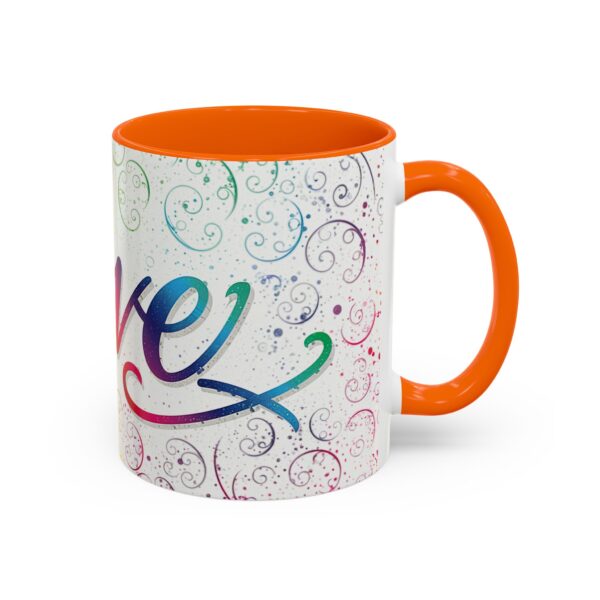 Our inspirational "Love" 'spirals' Ceramic Accent Coffee Mug Design is Perfect for Wedding Gifts, Inspirational Decor - Image 42