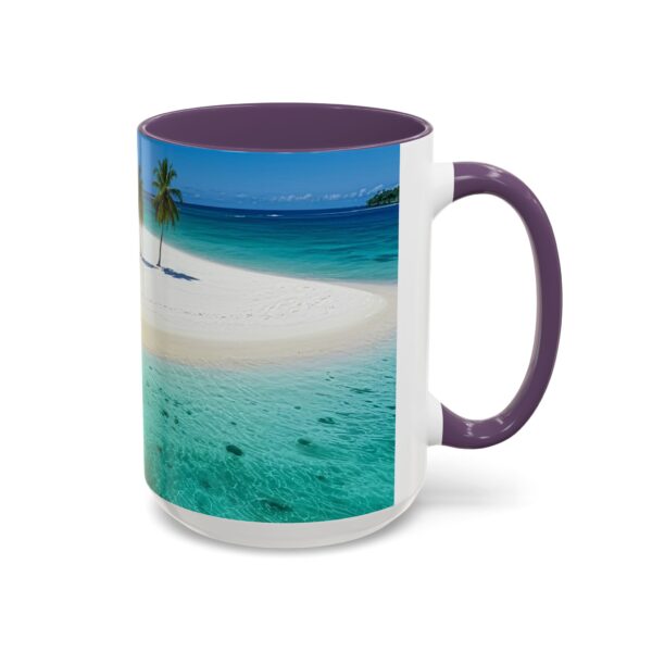Our inspirational "Five Palm Island" Ceramic Accent Coffee Mug Design is Perfect for Wedding Gifts, Inspirational Decor - Image 58