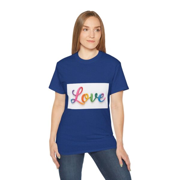 Our inspirational "Love" Design!! on a Christian Unisex Cotton T-Shirt, Faith Spiritual Apparel, Love Gift - Image 20