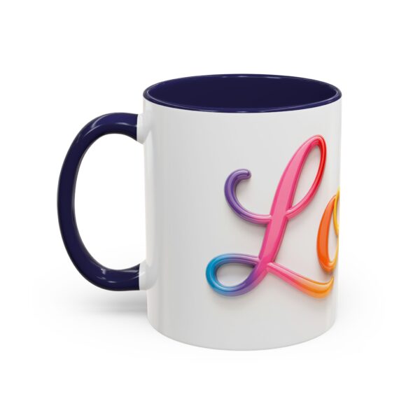 Our inspirational "Love" Ceramic Accent Coffee Mug Design is Perfect for Wedding Gifts, Inspirational Decor - Image 7
