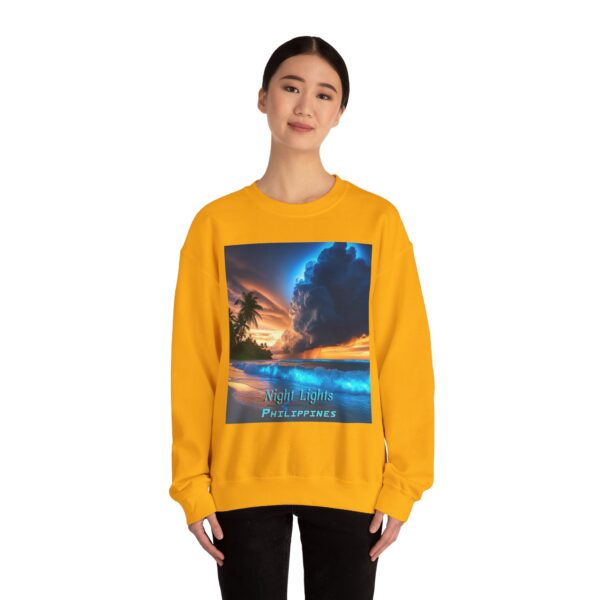 Crewneck Sweatshirt with our "Night Lights-Philippines" design! Tropical Beach Beauty of Creation Inspirational Sweatshirt Unisex - Image 13