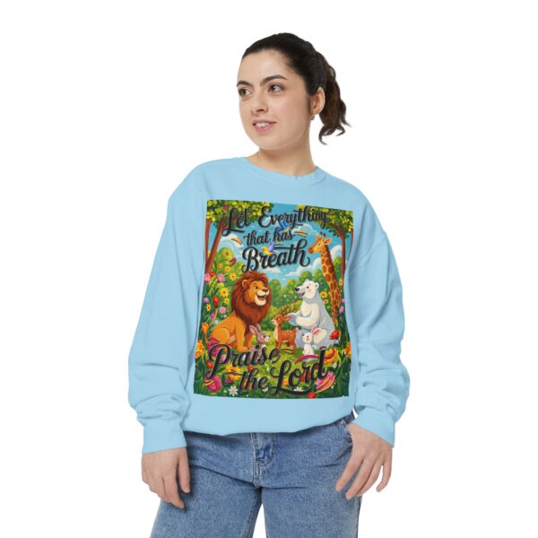Sweatshirt Unisex with our inspirational "Let Everything that has Breath Praise the Lord!" Design! Faith Apparel Gospel Fashion Jumper, Pullover - Image 29