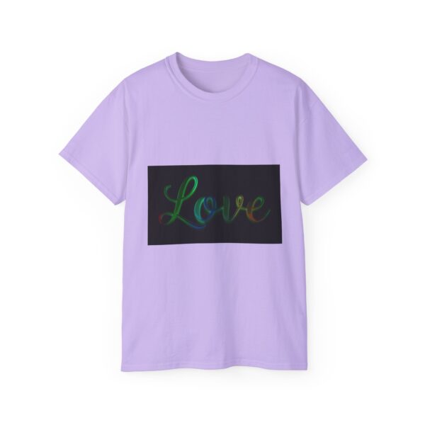 Our inspirational "Love" 'light in darkness' Design!! on a Christian Unisex Cotton T-Shirt, Faith Spiritual Apparel, Love Gift - Image 25