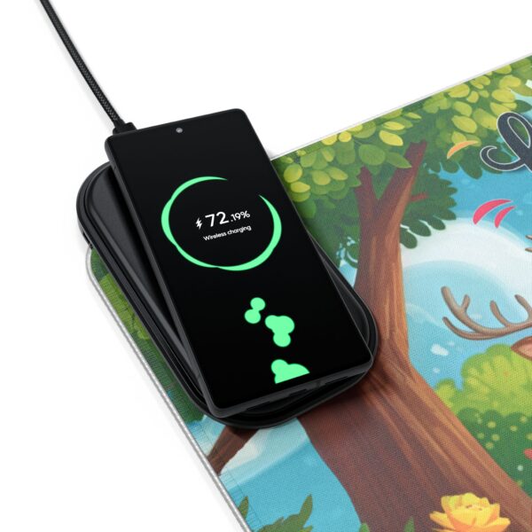 LED + Wireless Charger Gaming Mouse Pad with  inspirational "Let Everything that has Breath Praise the Lord!" Design, Gaming Desk Accessory, Tech Gift, Home Office Gamer Essentials - Image 6