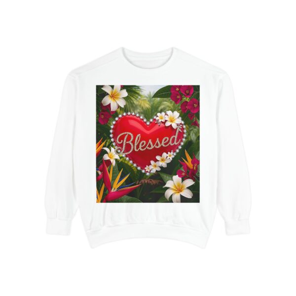 Sweatshirt Unisex with our Inspirational "Blessed" 'Solid Red Heart' Design!! Faith Apparel Gospel Fashion Jumper, Pullover - Image 11