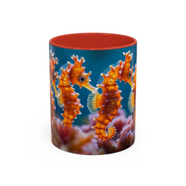Our 'Seahorses' design Accent Coffee Mug, Perfect for Wedding Gifts, Inspirational Decor Beauty of God's Creation Tea Ceramic - Image 13