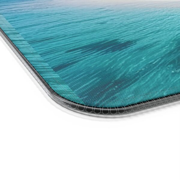 LED + wireless Charging Mouse Pad, Desk Mat, "Five Palm Island" Design, Tech Gift, Home Office Essentials Inspirational - Image 5