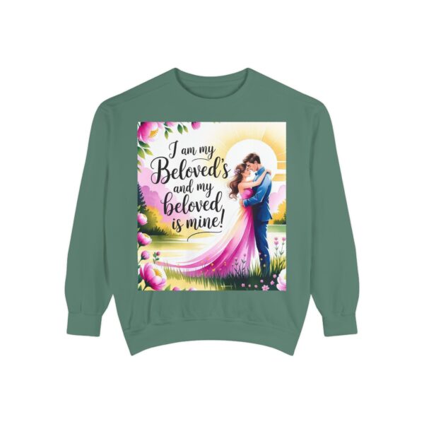 Sweatshirt Unisex with our inspirational "I am my Beloved's" from Song of Solomon design! Faith Apparel Gospel Fashion Jumper, Pullover - Image 5