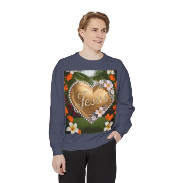Sweatshirt Unisex with our Inspirational "Jesus" 'Diamond Ring-Solid Gold Heart' Design! Faith Apparel Gospel Fashion - Image 38