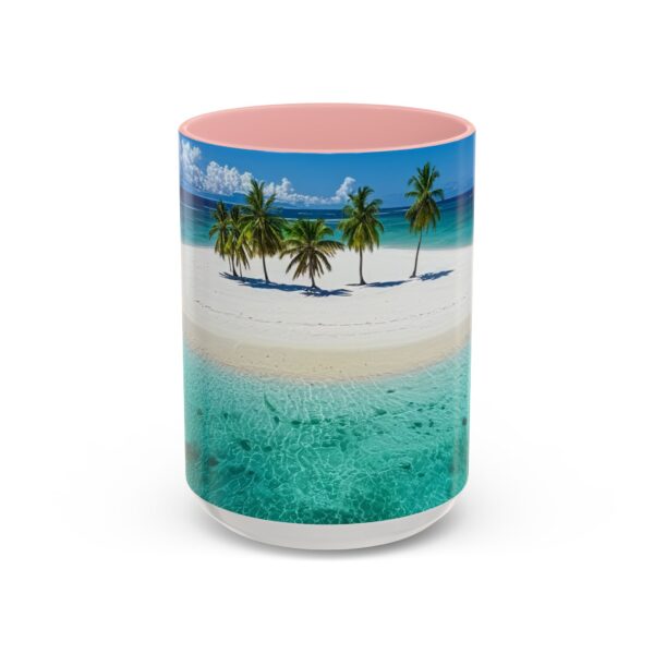 Our inspirational "Five Palm Island" Ceramic Accent Coffee Mug Design is Perfect for Wedding Gifts, Inspirational Decor - Image 25