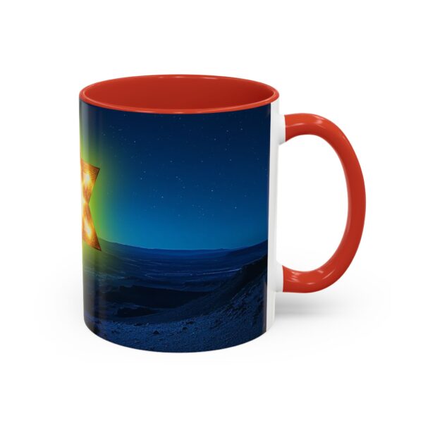 Our inspirational 'Star of David over Israel' Ceramic Accent Coffee Mug Design is Perfect for Wedding Gifts, Inspirational Decor - Image 14