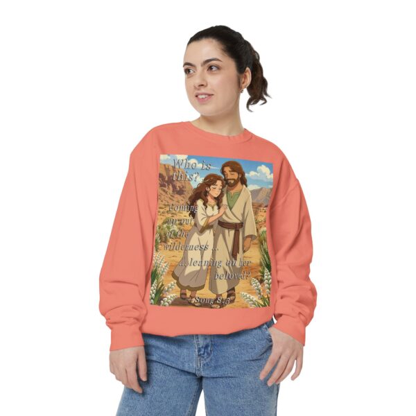 Sweatshirt Unisex Inspirational-with our "Who is this?" from Song of Solomon 8:5 design in ANIME style! Faith Apparel Gospel Fashion Jumper, Pullover - Image 11