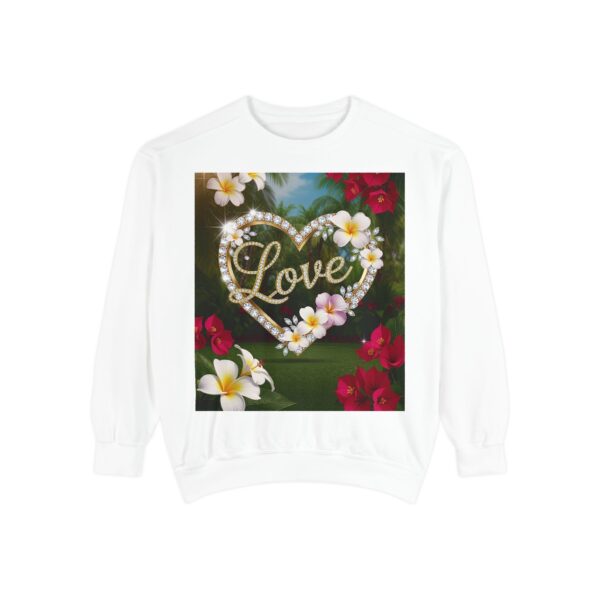 Sweatshirt Unisex Inspirational-With Our Beautiful "Love" 'Diamond Ring Heart' Faith Gospel Apparel Unisex Jumper, Religious Gift, Comfort Wear Philippians 4:8 - Image 6