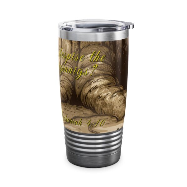 Our inspirational  'Day of Small Beginnings' from Zech 4:10 Tumbler | 20oz Inspirational Travel Mug, Motivational Drinkware, Perfect for Gifting - Image 10