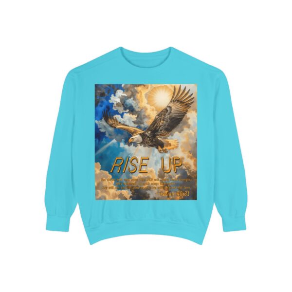 Sweatshirt Unisex Inspirational-with our "RISE UP" 'soaring eagle' design with Isaiah 40:31! Faith Apparel Gospel Fashion Jumper, Pullover - Image 23