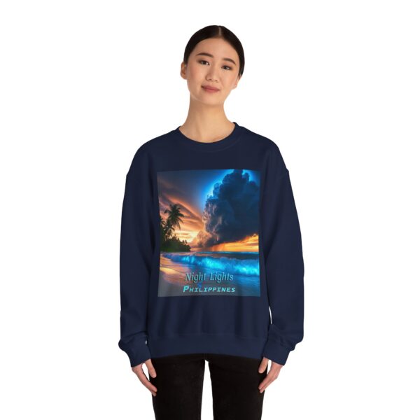 Crewneck Sweatshirt with our "Night Lights-Philippines" design! Tropical Beach Beauty of Creation Inspirational Sweatshirt Unisex - Image 28