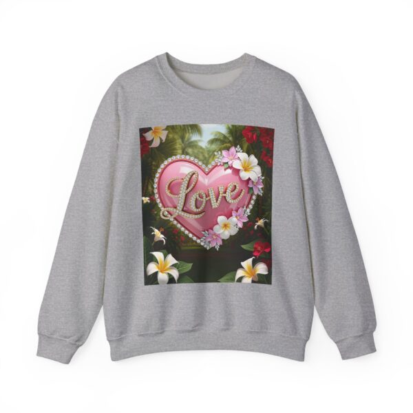 Crewneck Sweatshirt-with our inspirational "Love" 'Solid Pink Heart' Design!! Vintage Inspired Faith Apparel, Gospel Fashion Unisex Heavy - Image 10