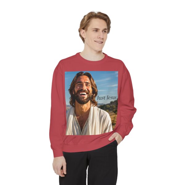Sweatshirt Unisex with our inspirational  "Just Jesus" Design!! Faith Apparel Gospel Fashion Jumper, Pullover - Image 9