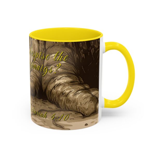 Our inspirational  'Day of Small Beginnings' from Zech 4:10 Ceramic Accent Coffee Mug Design is Perfect for Wedding Gifts, Inspirational Decor - Image 50