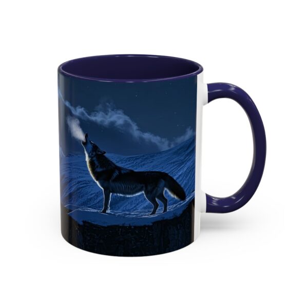 Our inspirational 'Wolf Moon' Ceramic Accent Coffee Mug Design is Perfect for Wedding Gifts, Inspirational Decor - Image 6