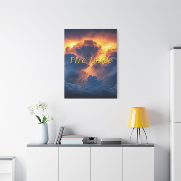 Inspirational matte Canvas Wall Art, with 'Storm Light' "Fire Inside" design! Beauty of Creation Tropical Storm Home Decor Uplifting Artwork - Image 11