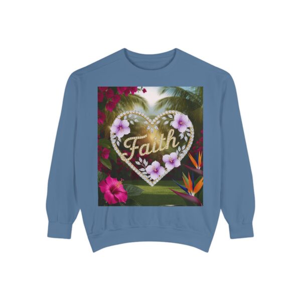 Sweatshirt Unisex Inspirational "Faith" 'Diamond Ring Heart' Christian Virtues Uplifting Faith-Based Apparel Gospel Encouragement Comfort - Image 24
